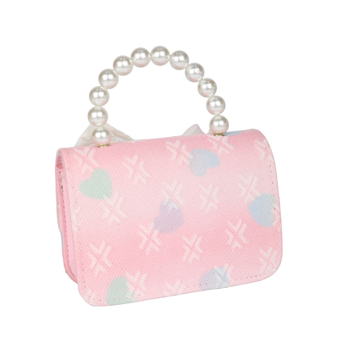 Hand and Sling Bow bag - Light Pink