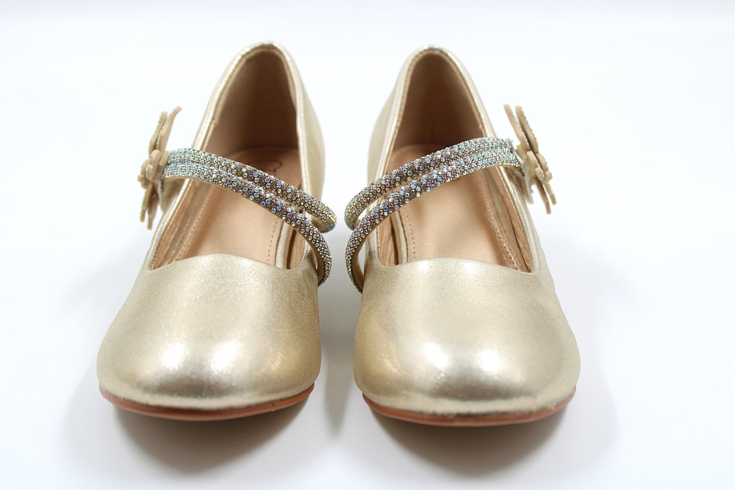 Girls golden elegant heel by Ket kids