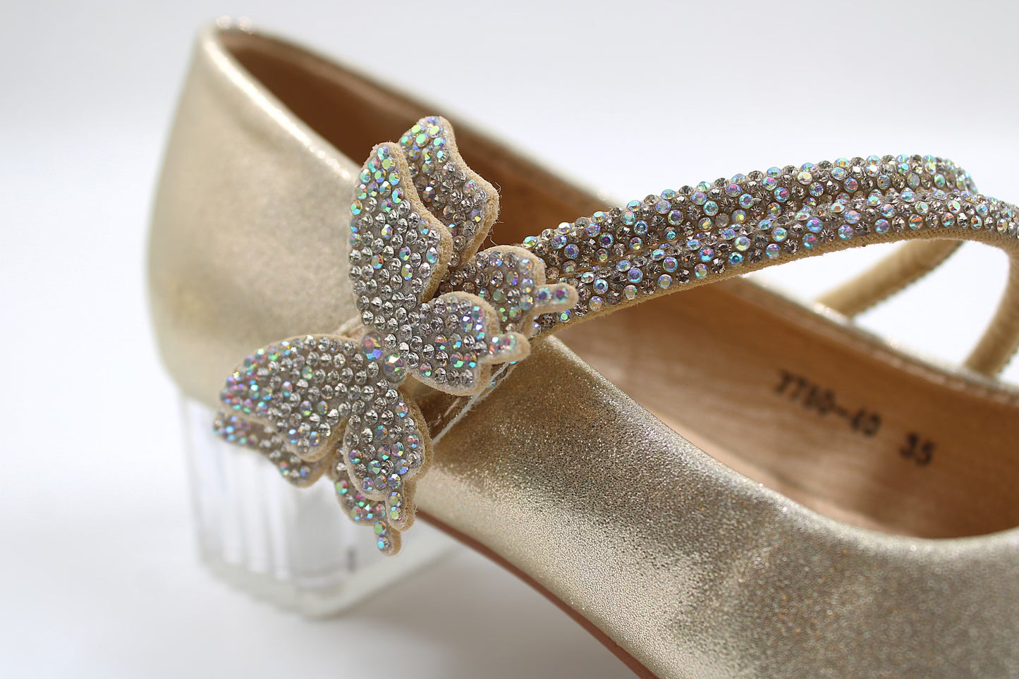 Girls golden elegant heel by Ket kids