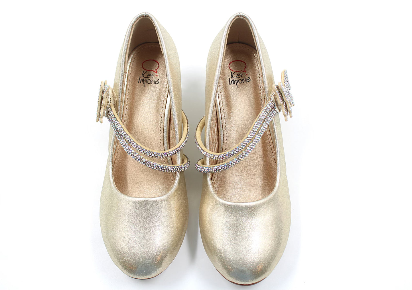Girls golden elegant heel by Ket kids