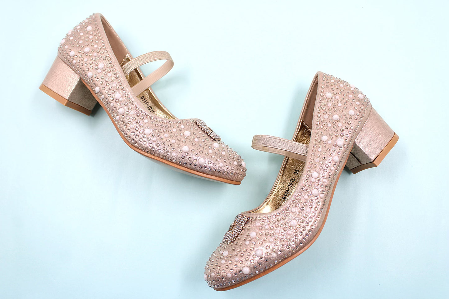 Girls golden festive heel by Ket kids