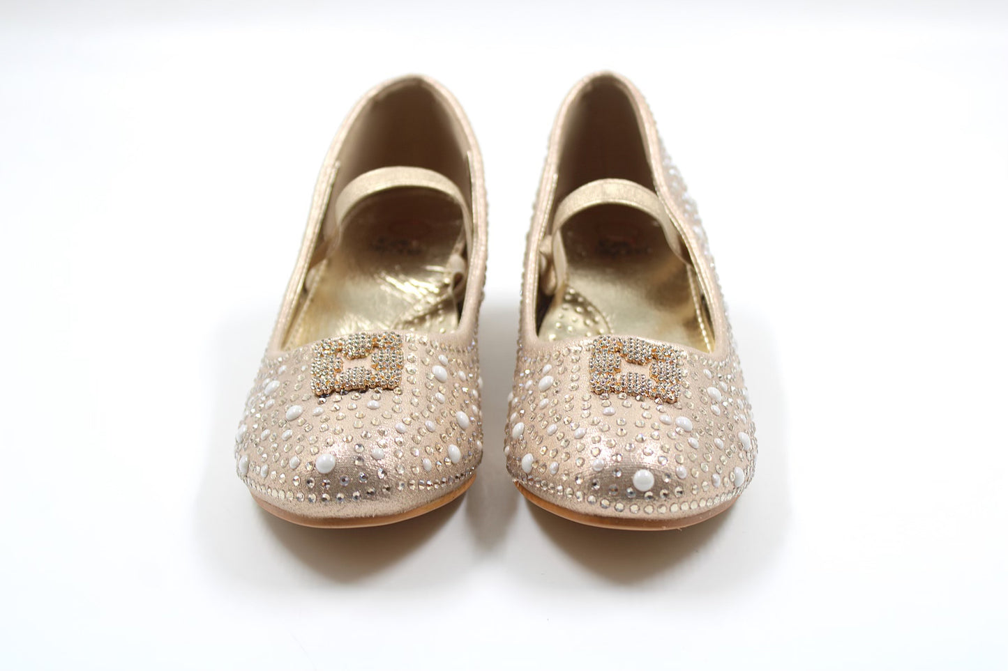 Girls golden festive heel by Ket kids