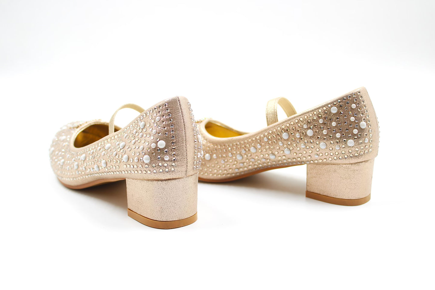 Girls golden festive heel by Ket kids