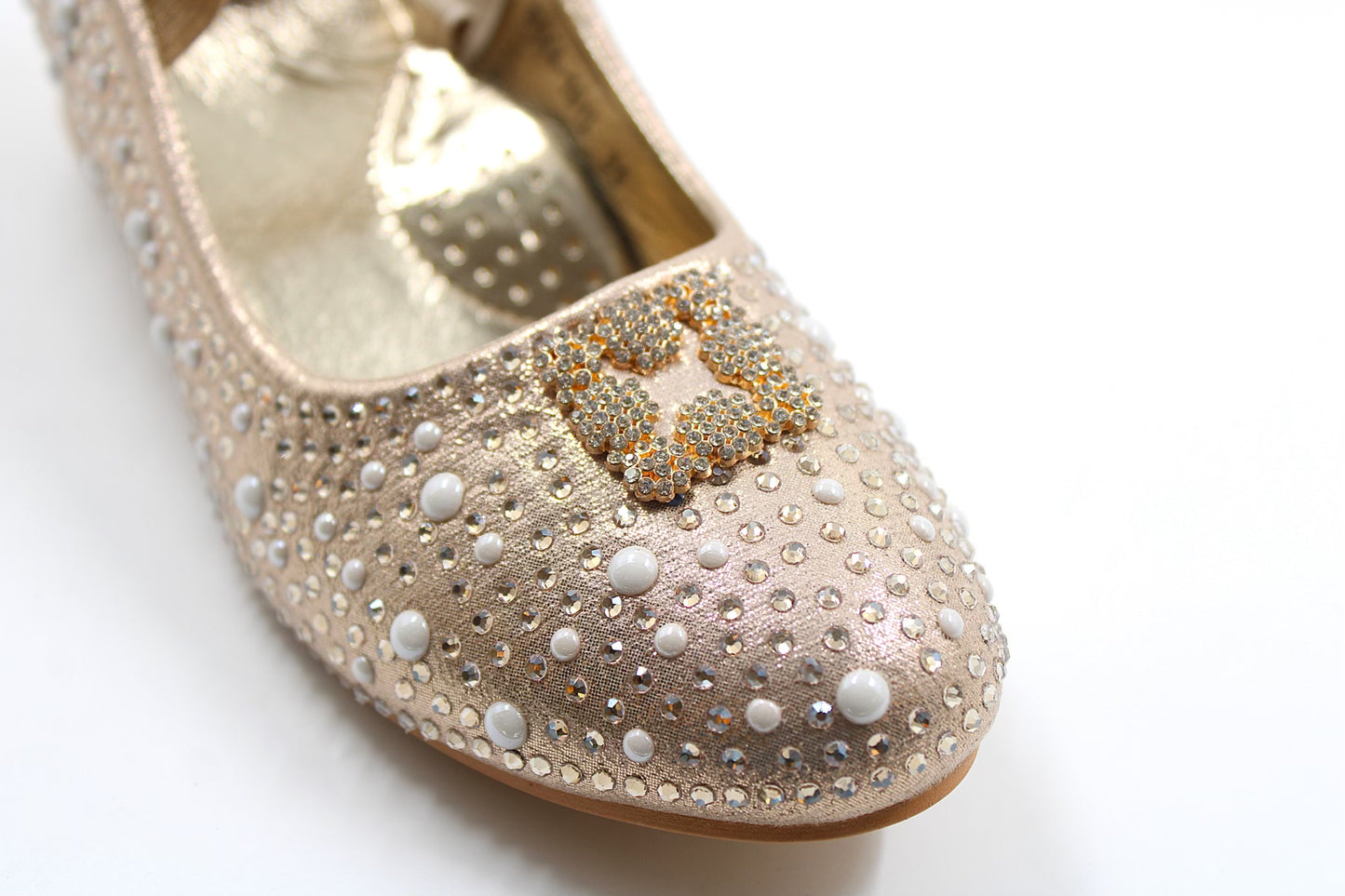 Girls golden festive heel by Ket kids