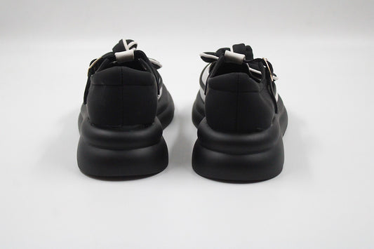 Girls black casual loafer by Ket kids