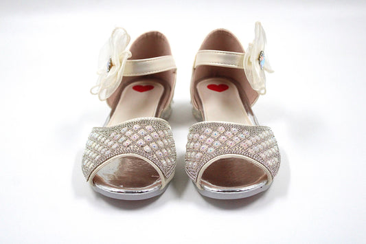 Girl white premium sandal by Ket kids