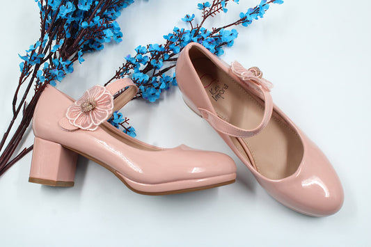 Girls pink luxurious heel by Ket kids