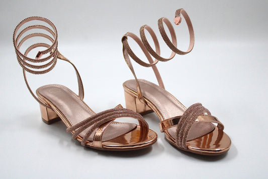 Girls rosegold party heel by Ket kids
