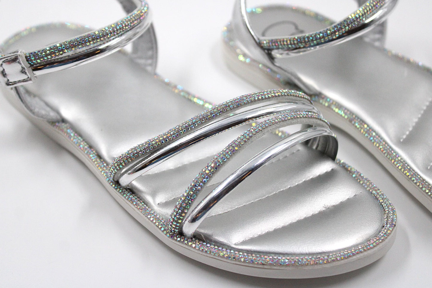 Girl partywear silver sandal by Ket kids