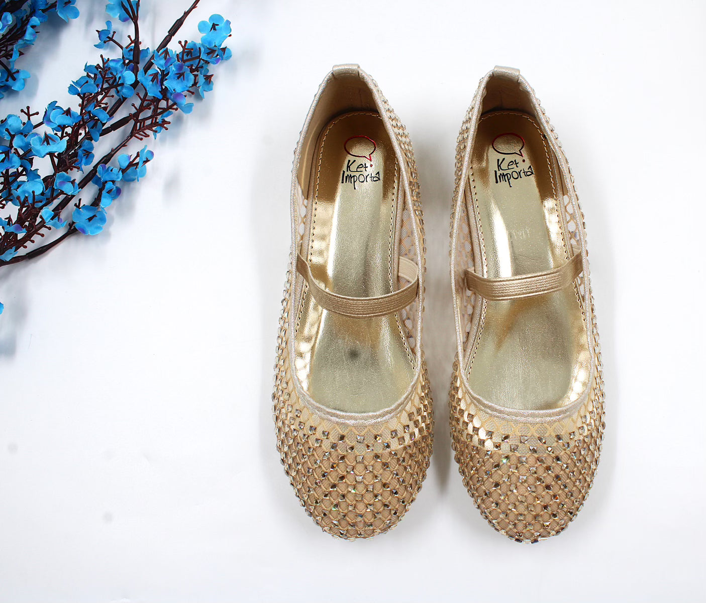 Girl golden shimmering ballerina by Ket kids