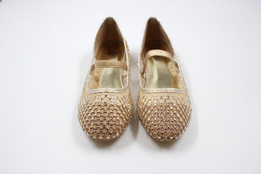 Girl golden shimmering ballerina by Ket kids