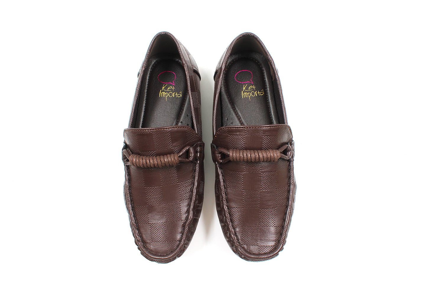 Boys brown sleek loafer by Ket kids