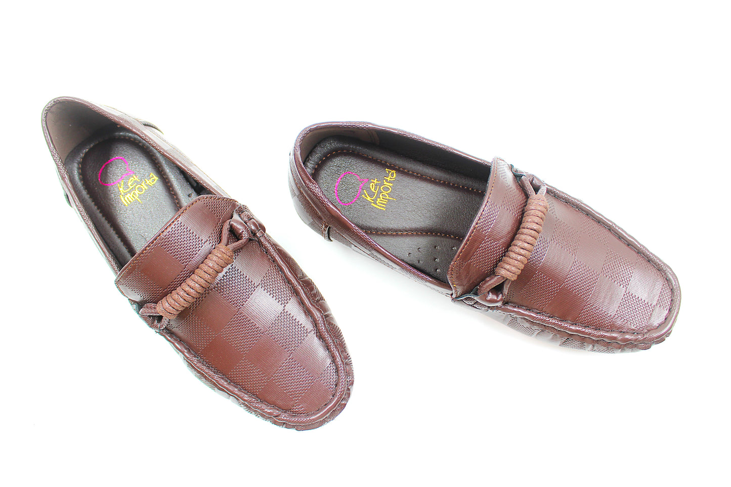Boys brown sleek loafer by Ket kids