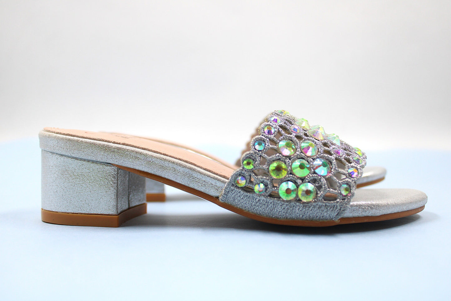 Girl silver heel sliders by ket kids