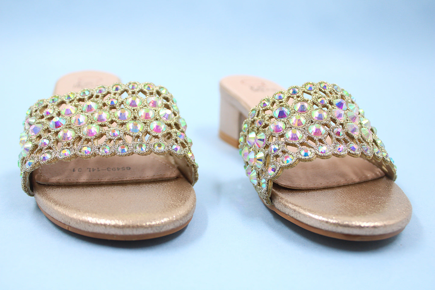 Girl gold heel sliders by ket kids