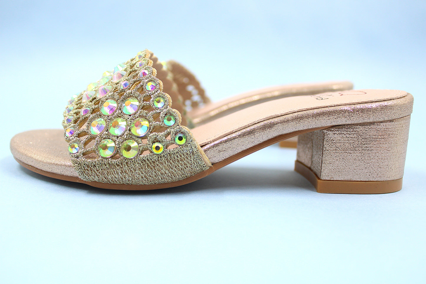 Girl gold heel sliders by ket kids