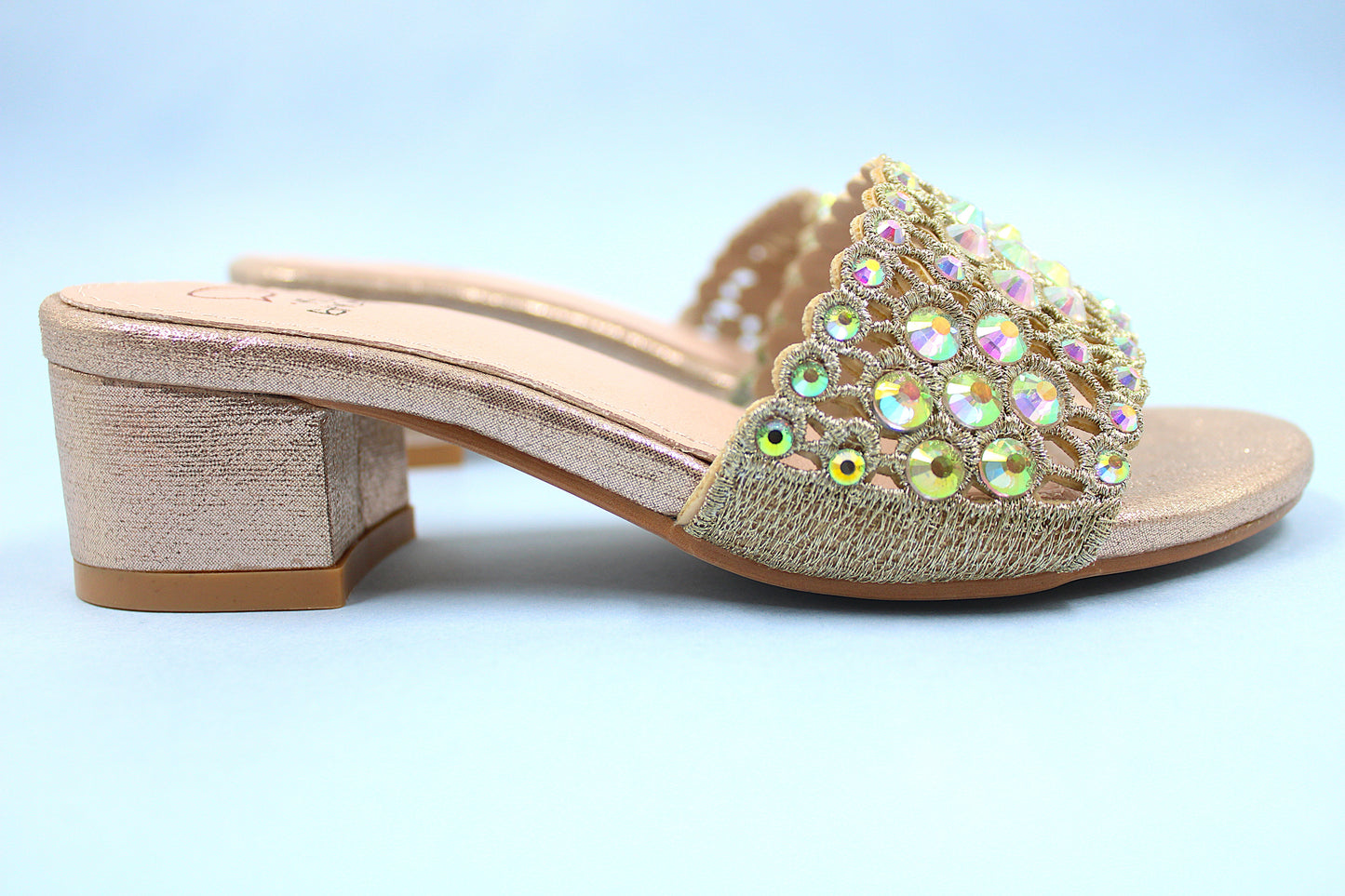 Girl gold heel sliders by ket kids