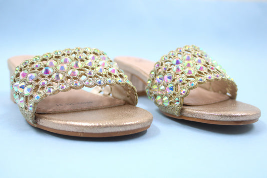 Girl gold heel sliders by ket kids