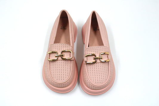 Girls pink chic loafers by ket kids