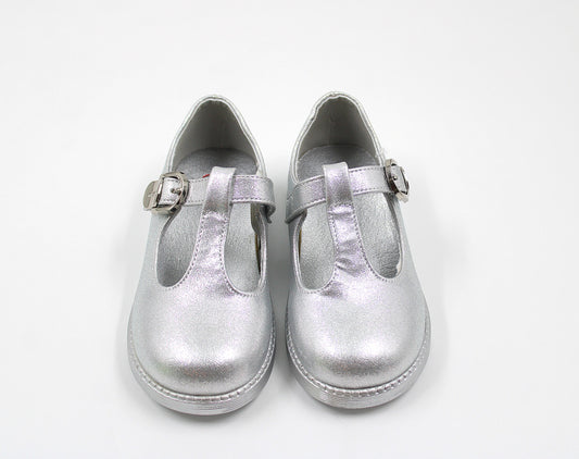 Girls silver casual ballerina by ket kids