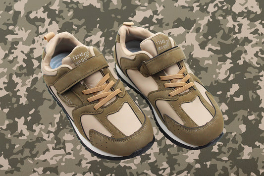 Boys khaki casual sneakers by Ket kids