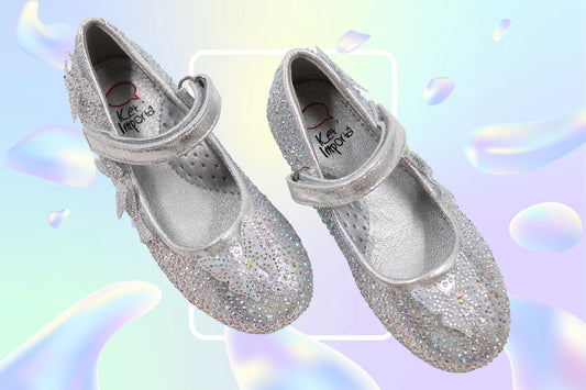 Girl silver sparkly ballerina by Ket kids