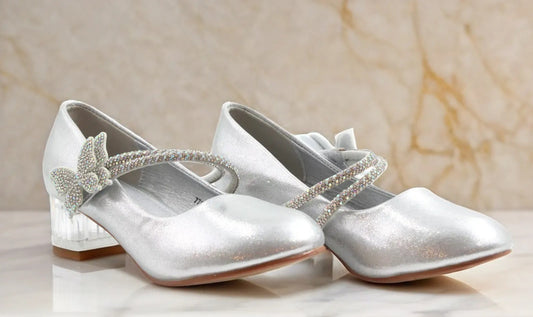 Girls silver elegant heel by Ket kids