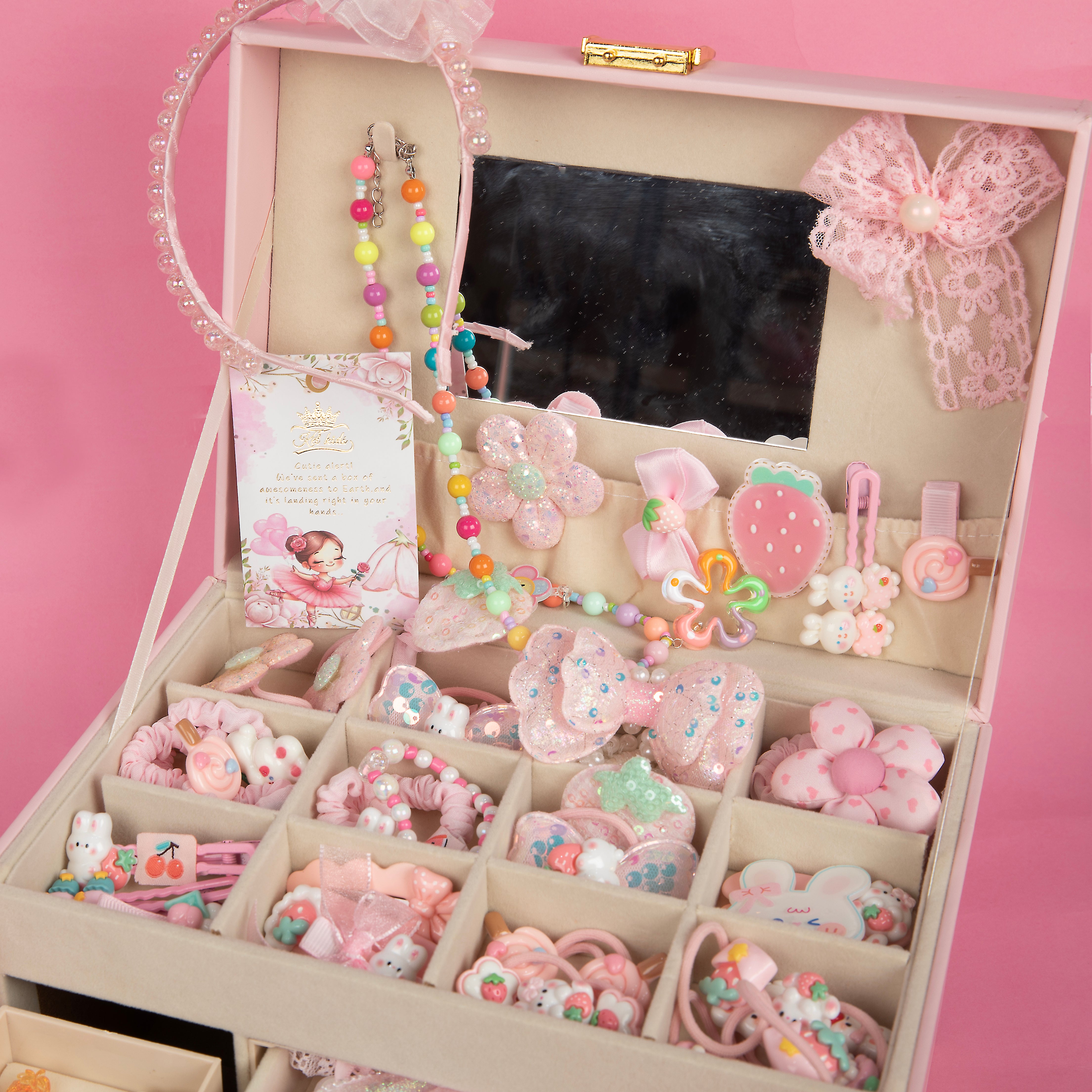 Princess Treasure Box with accessories (pink) – Ket Kids