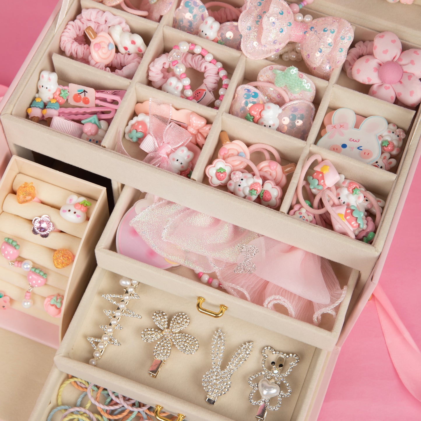 Princess Treasure Box with accessories (pink)