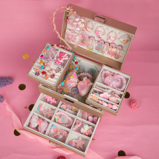 Crown Jewel Box with accessories - pink paradise