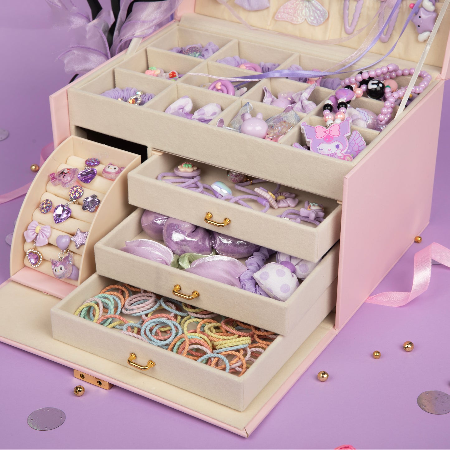 Princess Treasure Box with accessories (purple)