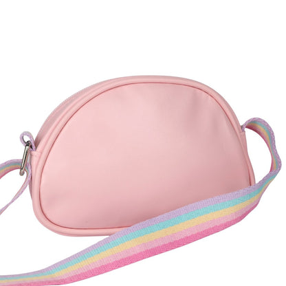 MAGICAL GLITTER  RAINBOW SLING BAG - PINK