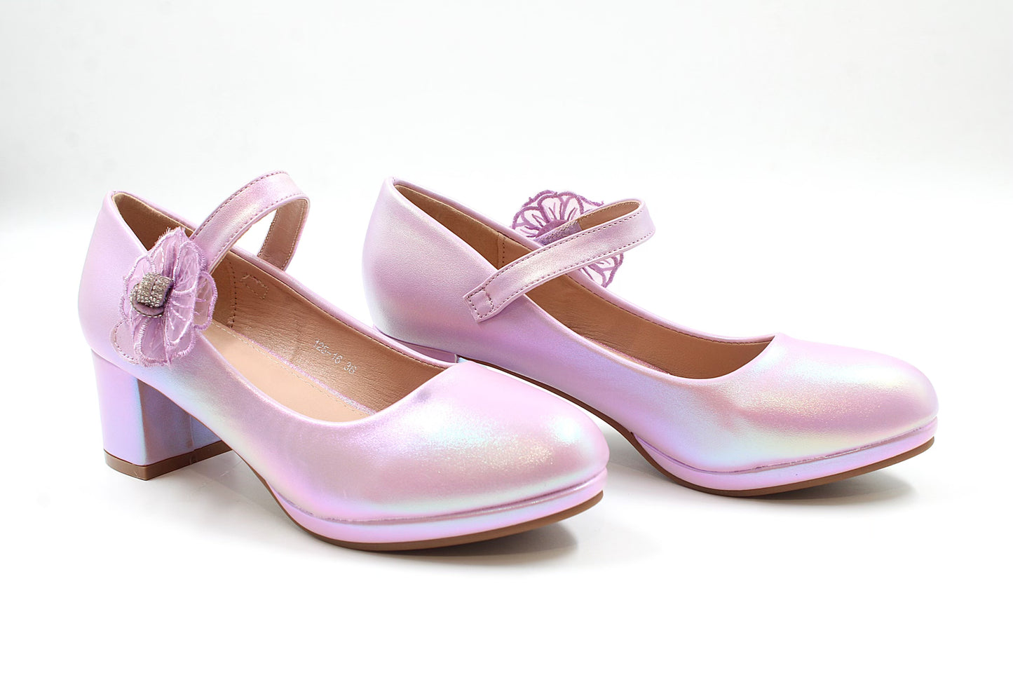 Girls white chic heel by Ket kids