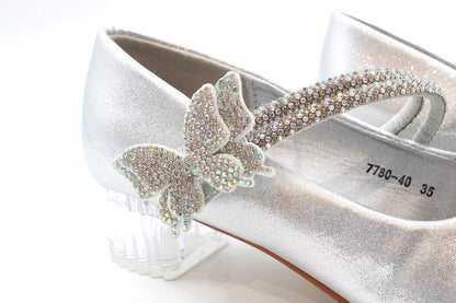Girls silver elegant heel by Ket kids