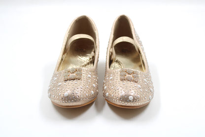 Girls golden festive heel by Ket kids