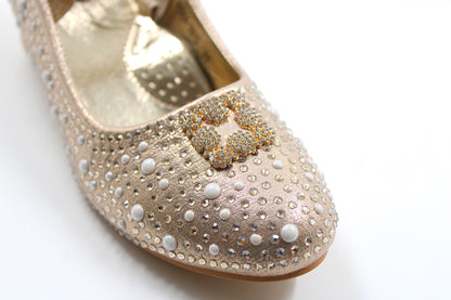 Girls golden festive heel by Ket kids