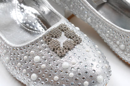 Girls silver festive heel by Ket kids