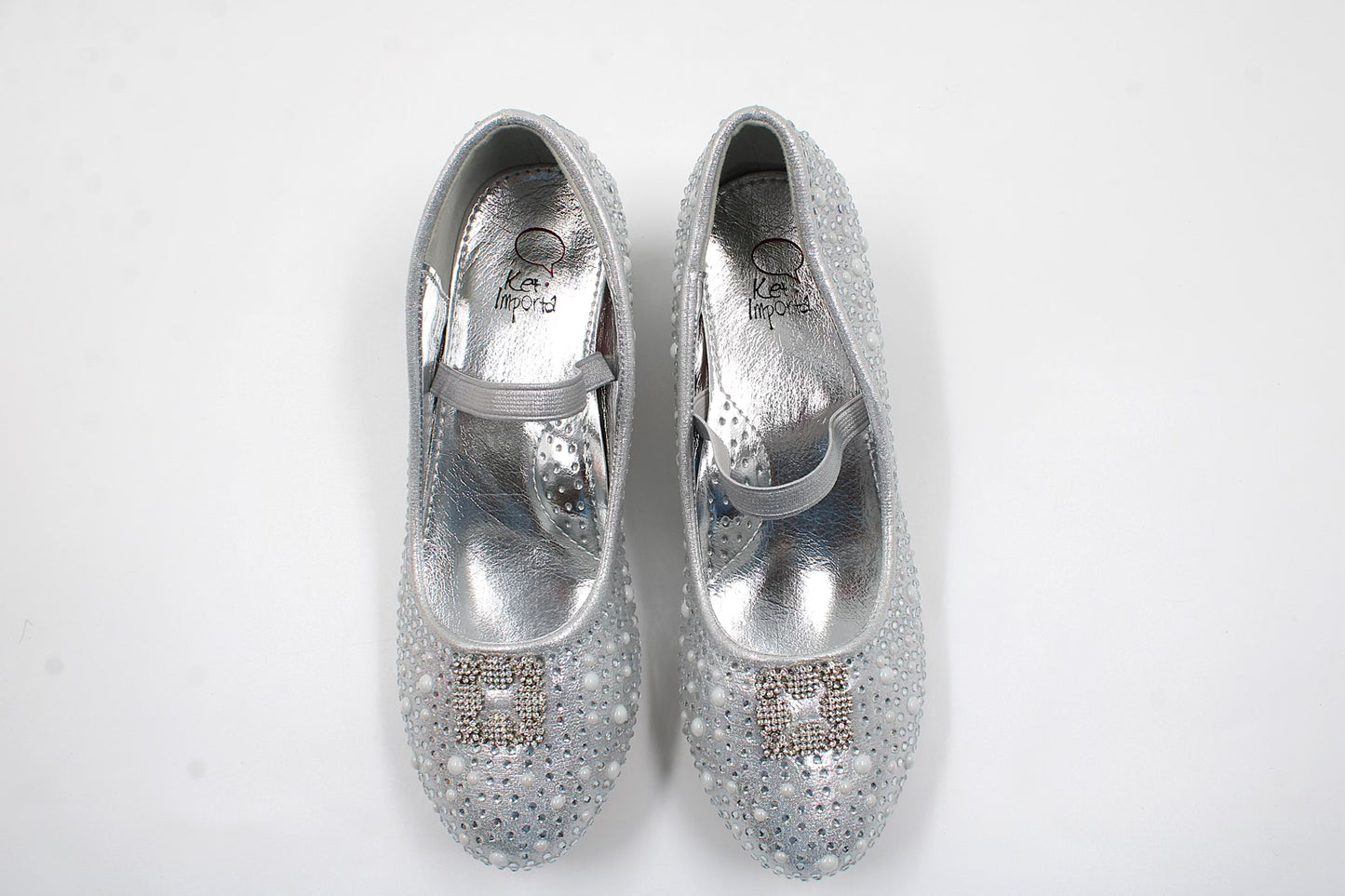 Girls silver festive heel by Ket kids