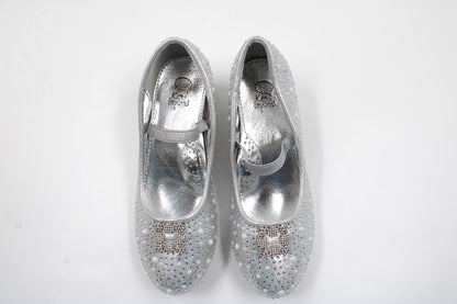 Girls silver festive heel by Ket kids