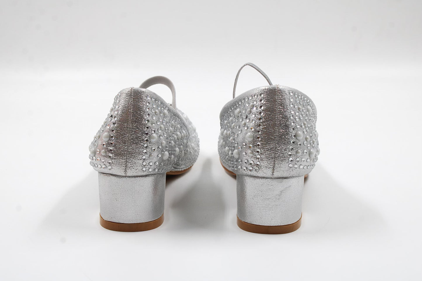 Girls silver festive heel by Ket kids