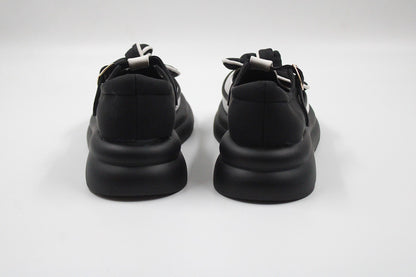 Girls black casual loafer by Ket kids