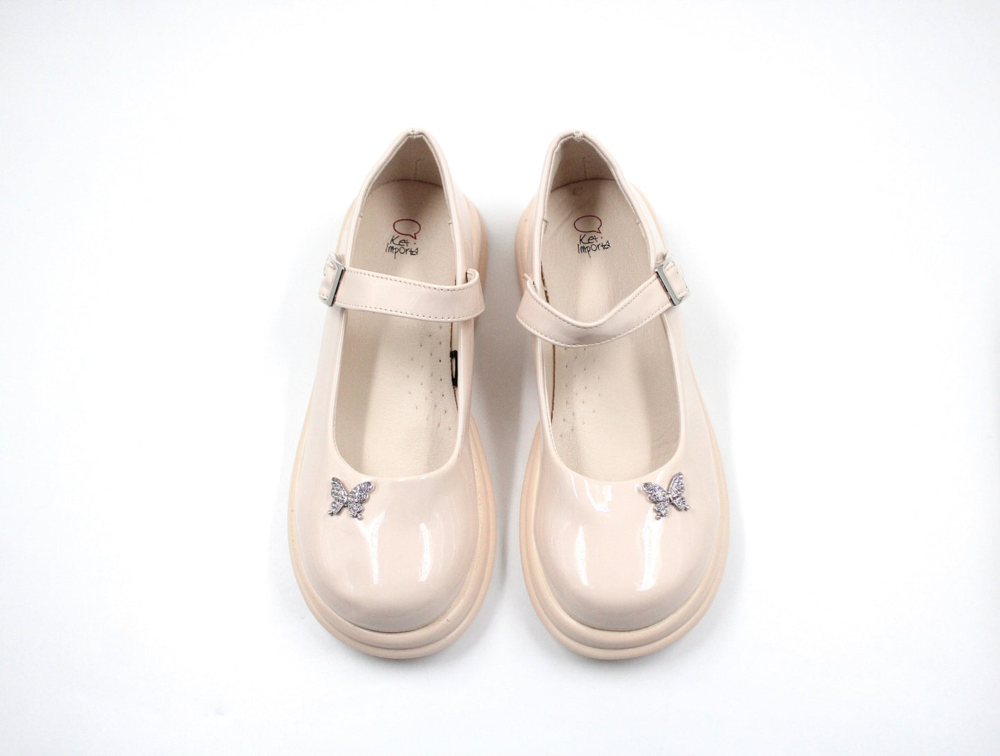 Girls beige chic loafer by Ket kids