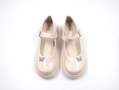 Girls beige chic loafer by Ket kids