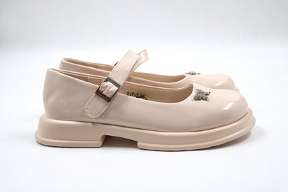 Girls beige chic loafer by Ket kids