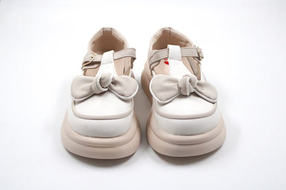 Girls beige casual loafer by Ket kids