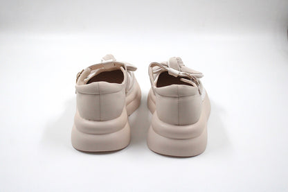 Girls beige casual loafer by Ket kids