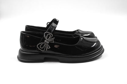 Girls black vibrant loafer by Ket kids