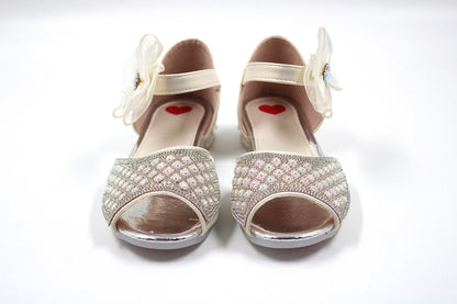 Girl white premium sandal by Ket kids