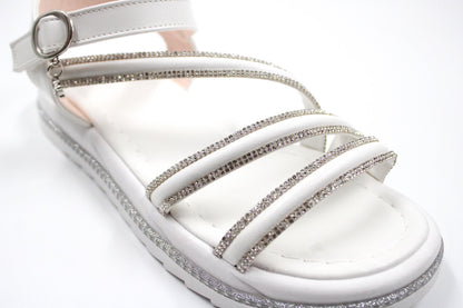 Girl white elegant sandal by Ket kids