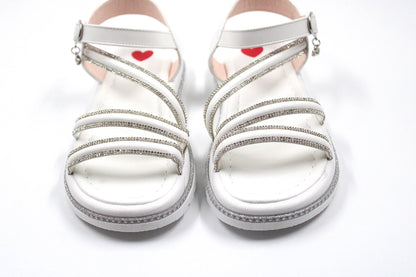 Girl white elegant sandal by Ket kids